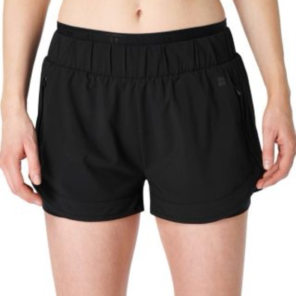 Sweaty Betty 2 in 1 On Your Marks Black Athletic Shorts Small - Picture 3 of 9